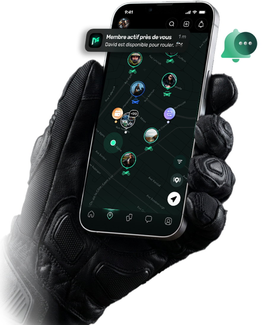 Match2Ride app on phone
